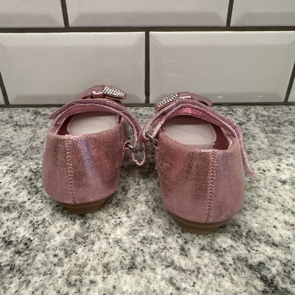 Laura Ashley Toddler Girls Shimmer‎ Pink Dress Shoes 5 New Rhinestones Starlet